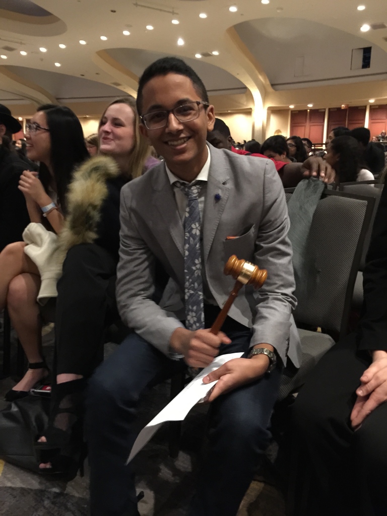 Khalil won the Best Delegate Award at NAIMUN. 