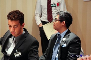 Richard engaged with the chair during committee session